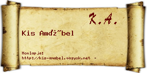 Kis Amábel névjegykártya